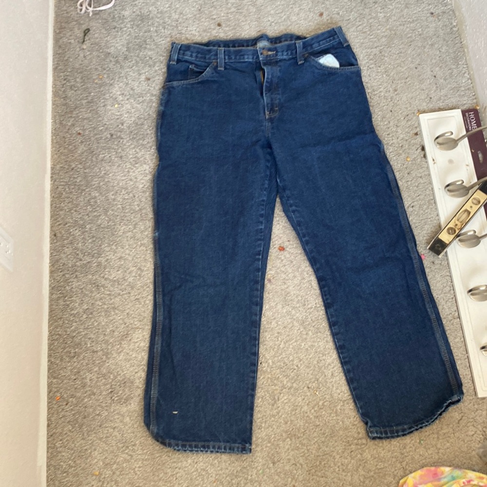dark wash dickies jeans carpenter style waist size 36 and length 30